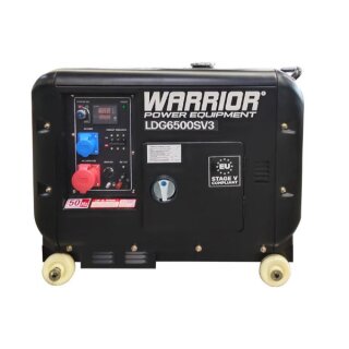 warrior 6.25 kVa silent diesel generator emergency generator power 400v 230v eu5