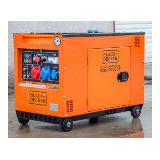 BLACK+DECKER BXGND7900E Diesel Stromaggregat FULL POWER 8 KVA  400V/230V