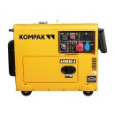 kompak diesel generator 6,9 kva 400v/230v