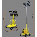 Mobile LED Light Tower Perimeter Lighting 800 Watt 3,000m² Illumination