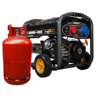 KOMPAK Dual Fuel Gas Benzin 10kVA Stromaggregat 230V/400V