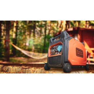BLACK+DECKER Inverter Stromaggregat Benzin 6500 Watt 230V E-Start Funkstart ATS