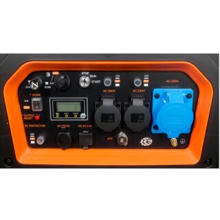 BLACK+DECKER Inverter Stromaggregat Benzin 6500 Watt 230V E-Start Funkstart ATS