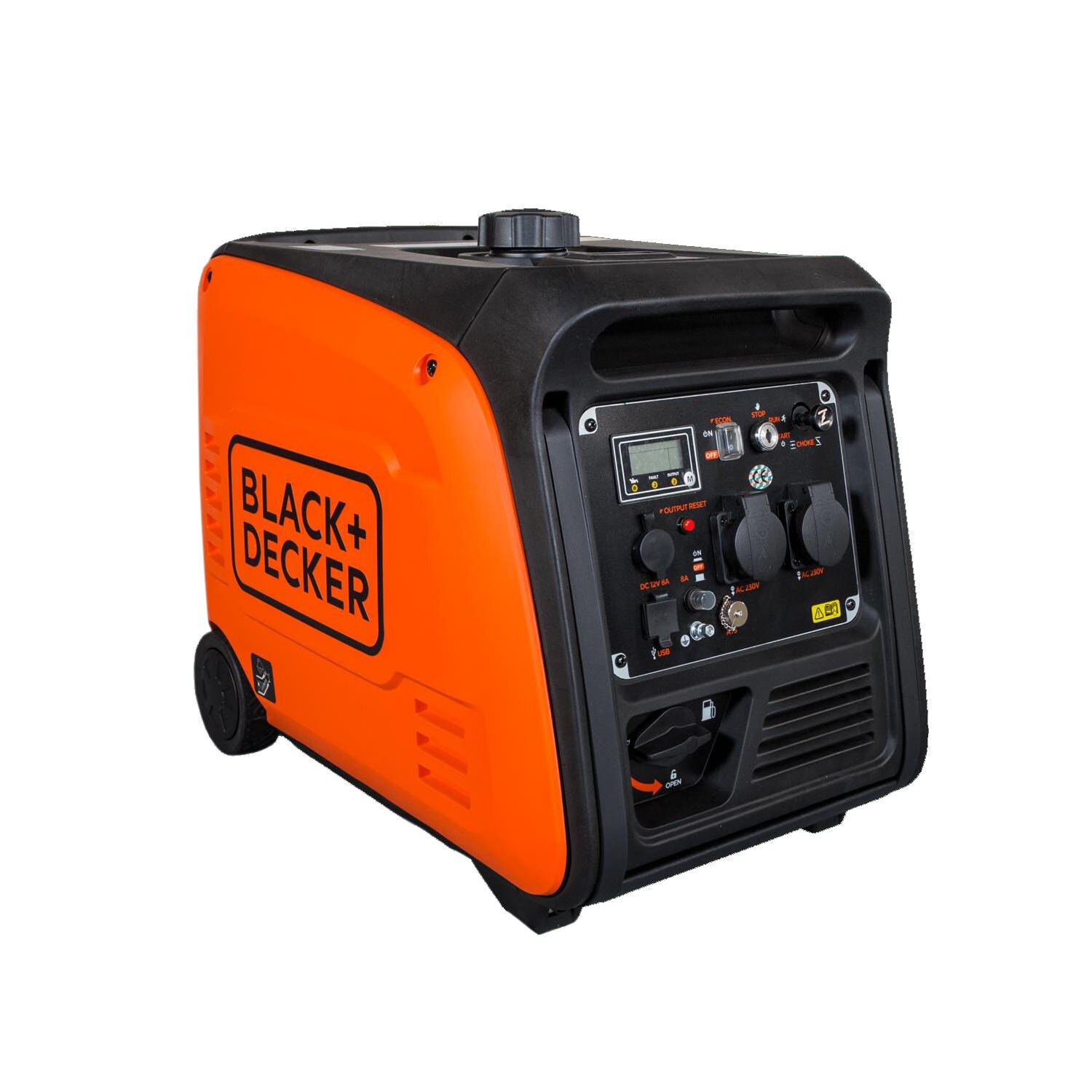 BLACK+DECKER Inverter Stromaggregat Benzin 3900 Watt 230V E-Start Funk