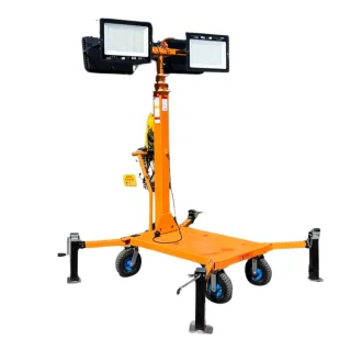 VOLTHERR Mobile LED Light tower Perimeter Lighting 1600 Watt 4.000m² Illumination