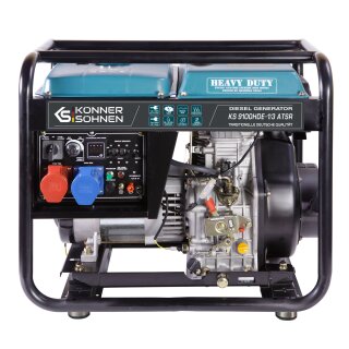 Könner & Söhnen Diesel-Stromerzeuger 6000 W / 8,75 kVA 230/400 V KS 9100HDE-1/3 ATSR Euro 5