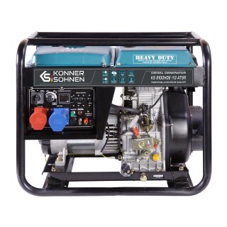 Könner & Söhnen Diesel Generator 5000 W / 7.5 kVA 230/400 V KS 8100HDE-1/3 ATSR Euro 5