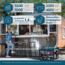 Könner & Söhnen Benzin-Stromerzeuger 5000 W...